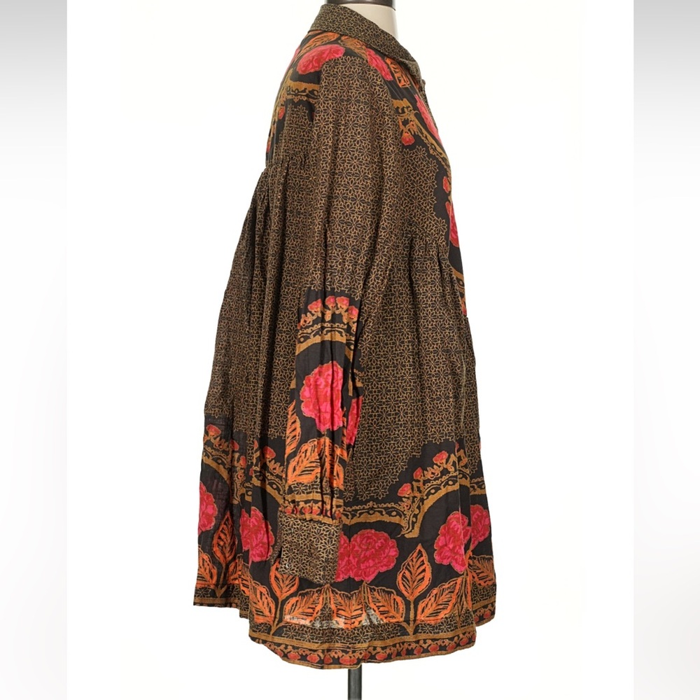 Free People Smell The Roses Mini Dress In Dark Coffee - Picture 8 of 16